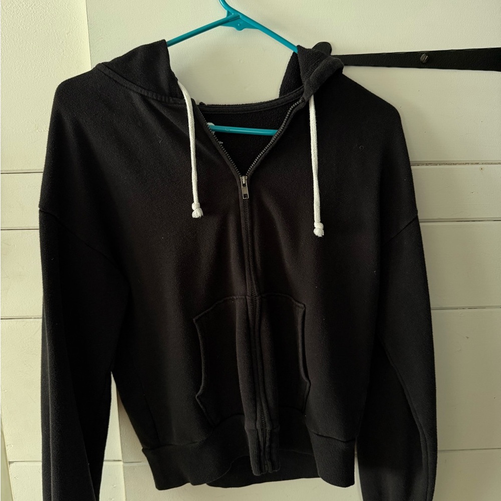 Black Zip-Up Hoodie
